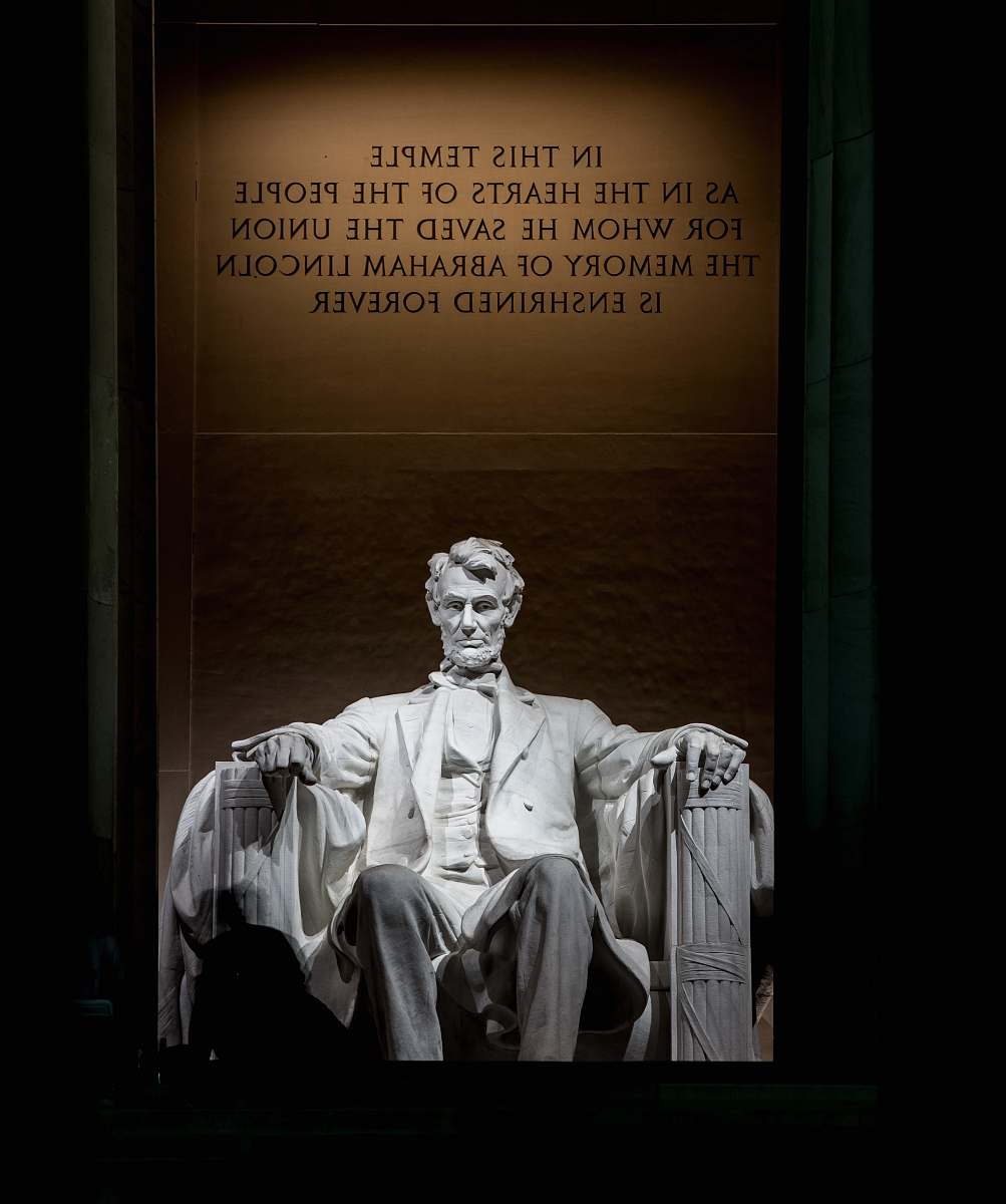 statue Abraham Lincoln statue person