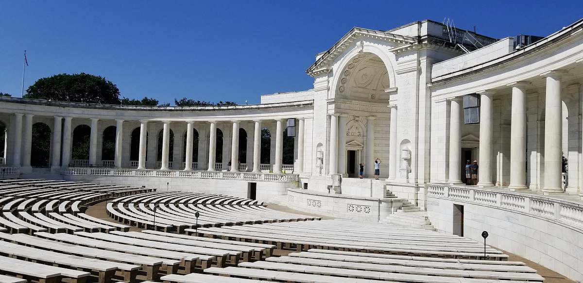 building empty white amphitheater architecture