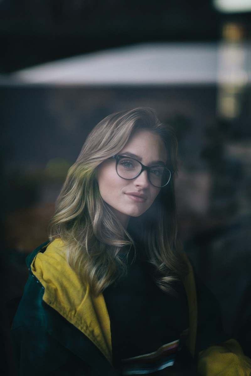 person woman through glass photography people