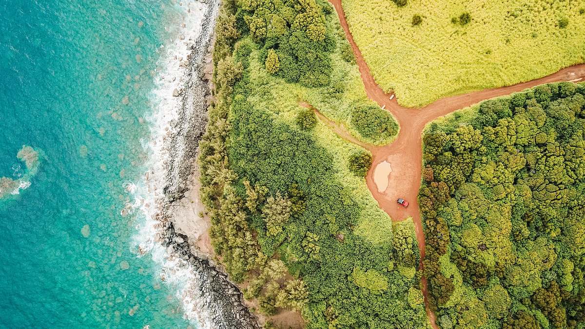 haiku-pauwela aerial photography of island united states