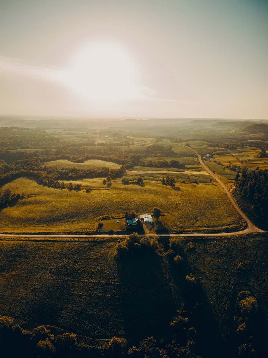 nature aerial photography of green field during daytime outdoors