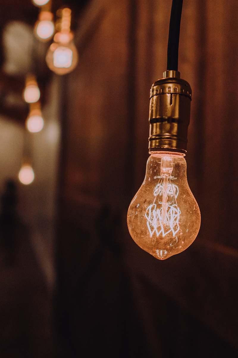 lighting orange light bulb boulder