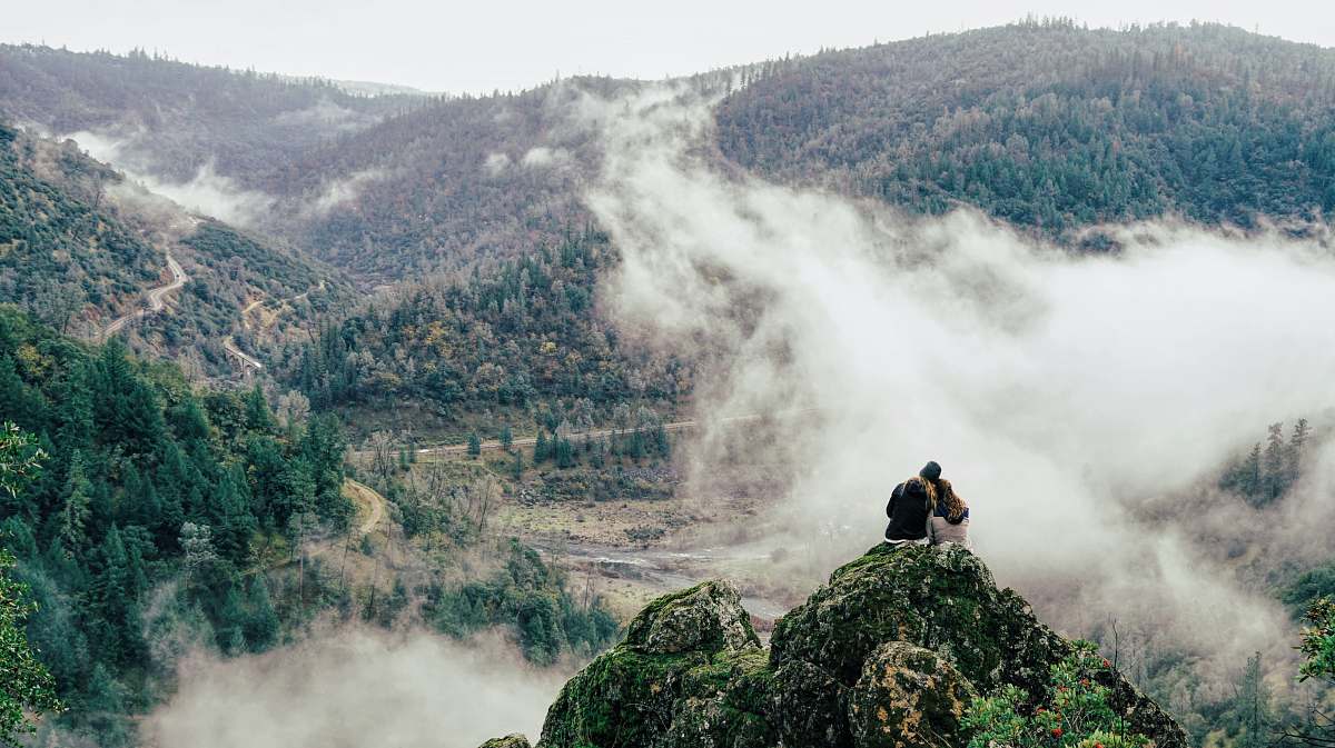 nature cloudy sky in the mountain grey