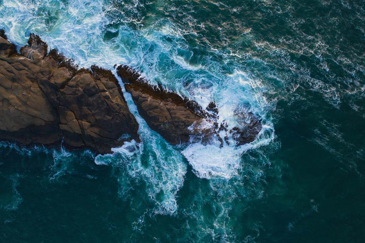 outdoors aerial photography body of water ocean