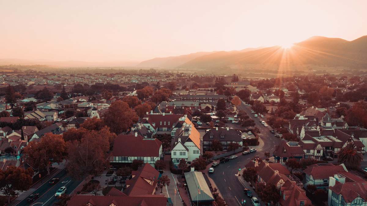 outdoors aerial photography of houses landscape