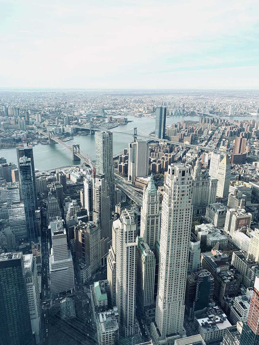 outdoors aerial view of city buildings during daytime landscape