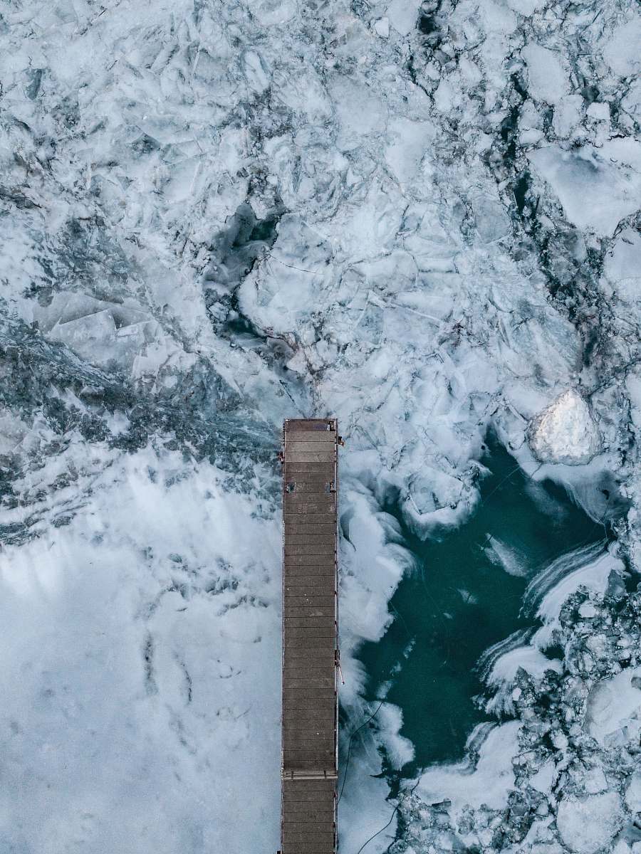 ice brown dock mountain