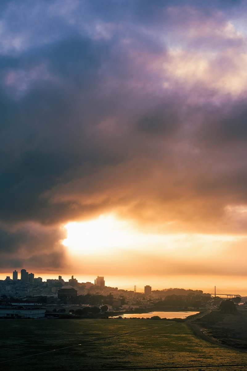flare clouds light