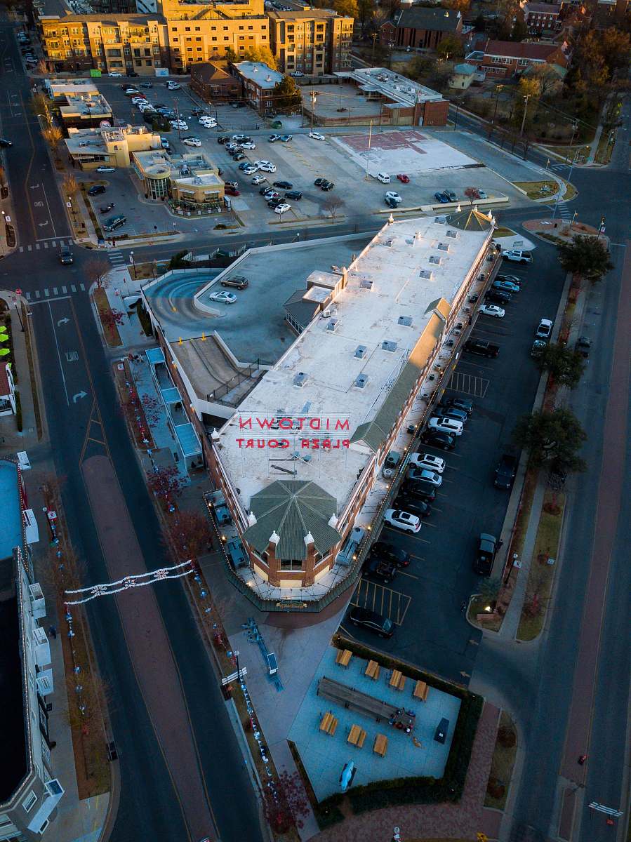 outdoors high-angle photo of cityscape landscape