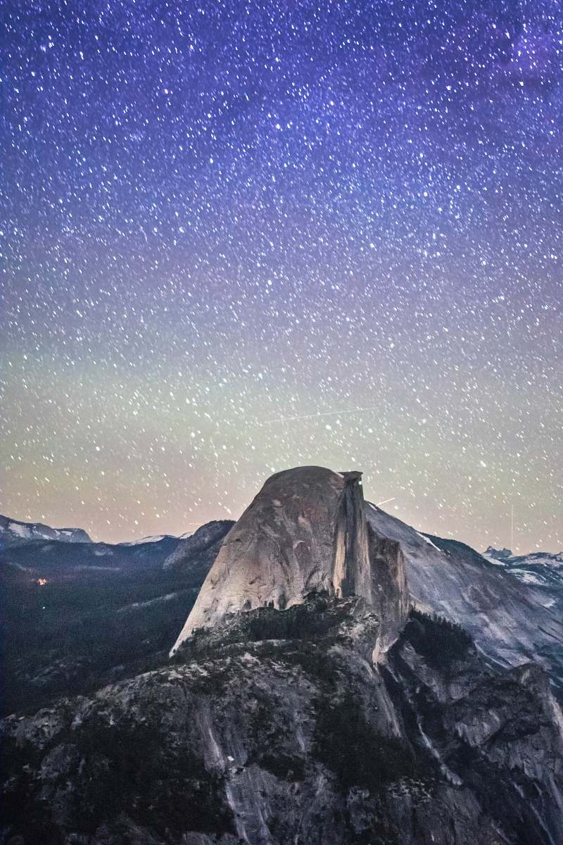 outdoors mountain under blue ky half dome