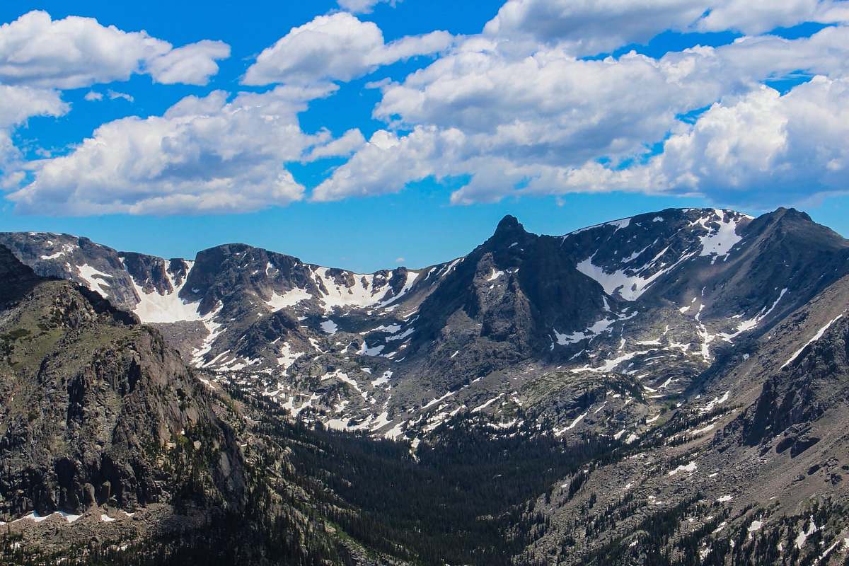 mountain snow covered mountains under cloudy skies mountain range