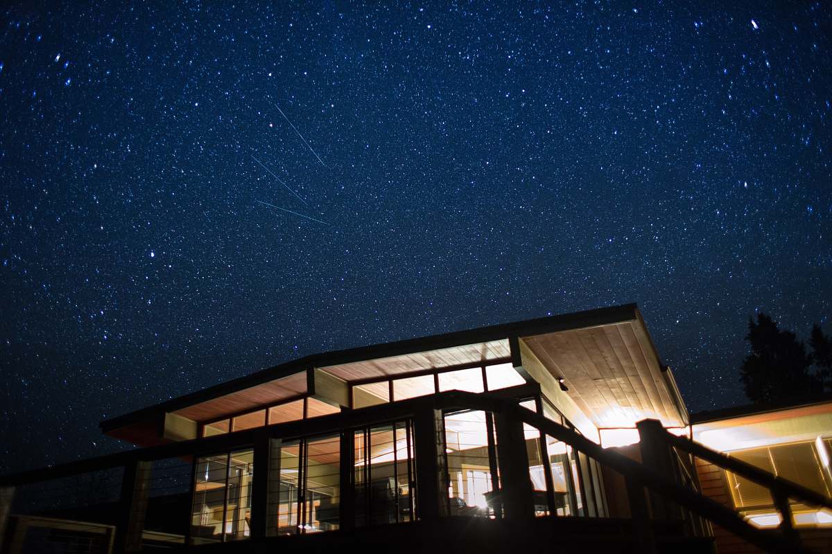 building time lapse photography of star light