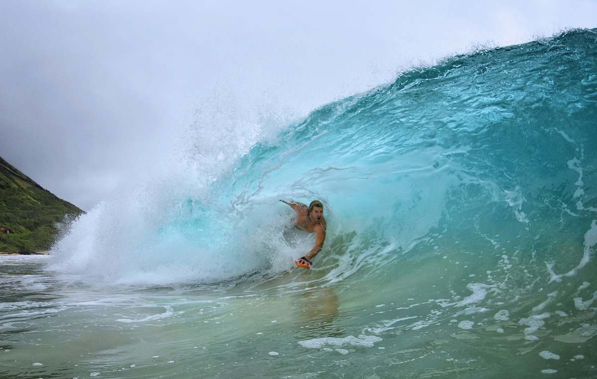 nature man surfing water