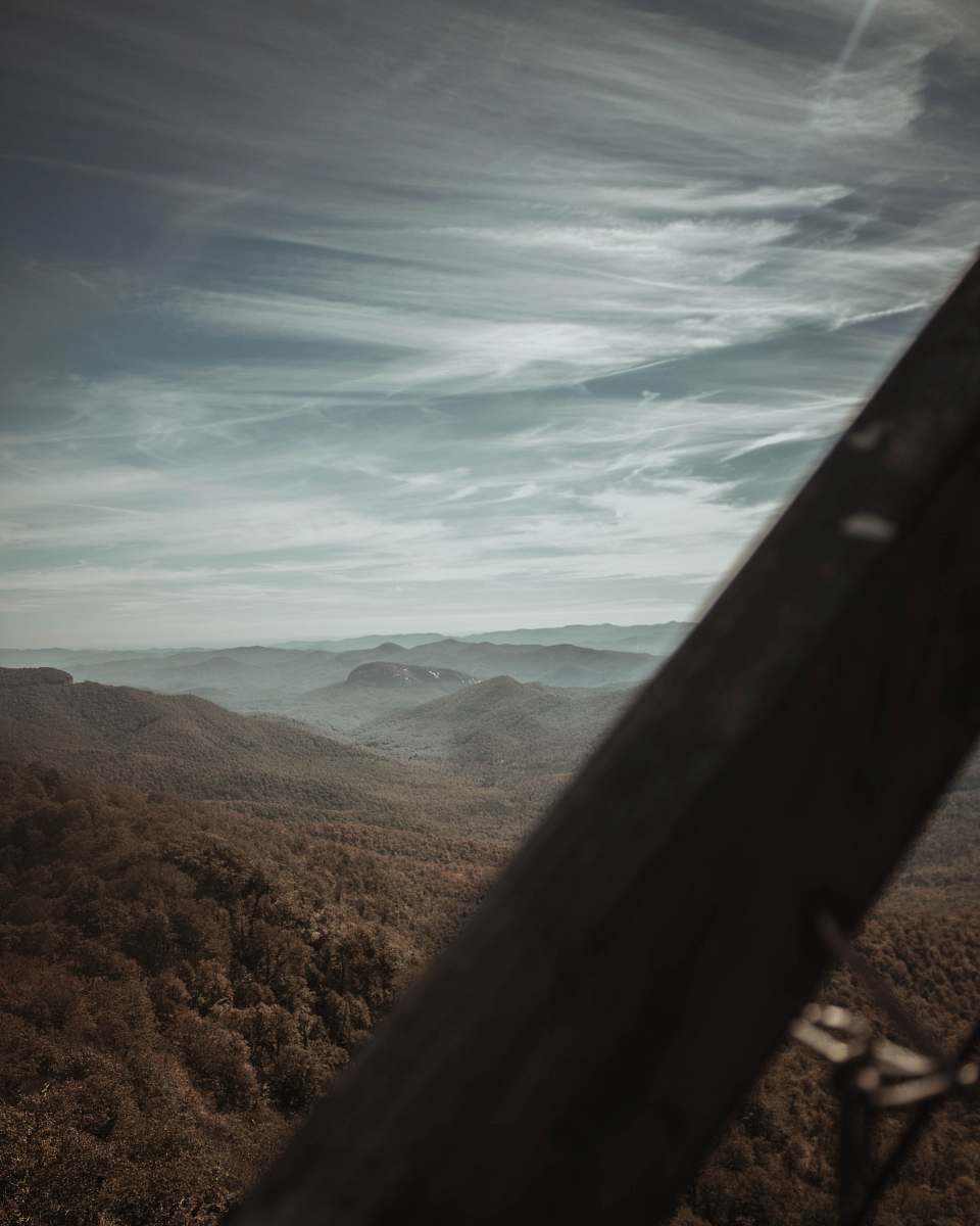nature aerial photography of mountain view grey