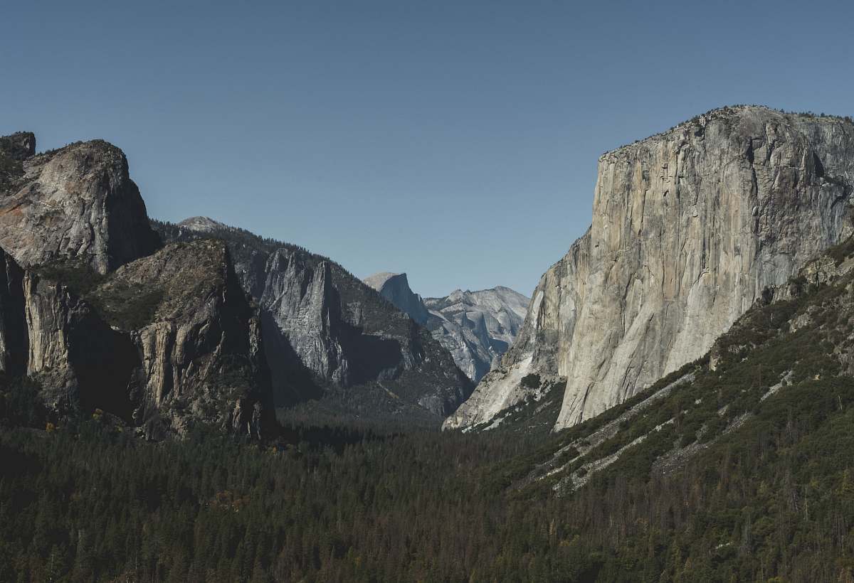mountain landscape photo of a mountain yosemite valley