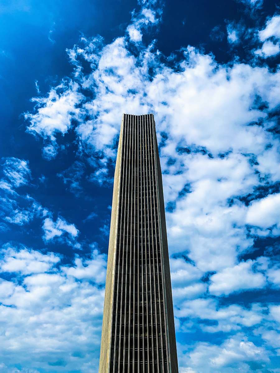 nature white high-rise building under white and blue cloudy skies azure sky