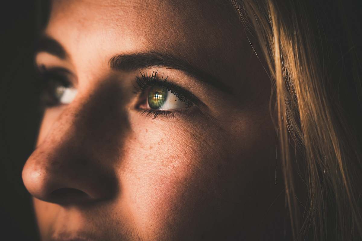 human close-up photography of woman's face people