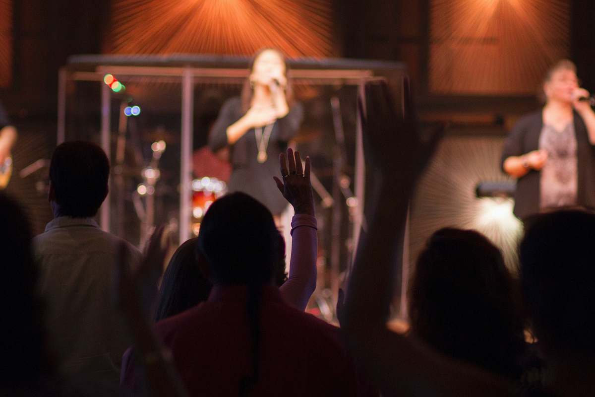 human people singing on stage night life