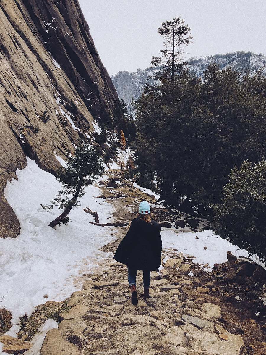 human woman on hiking trail people