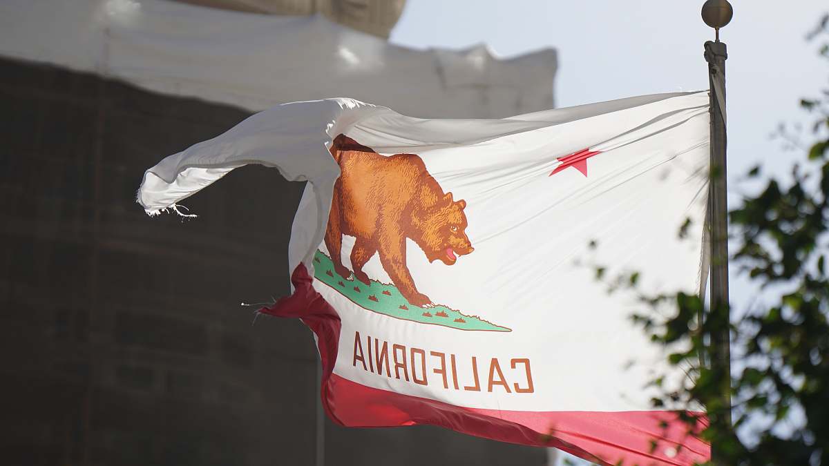 flora California flag jar