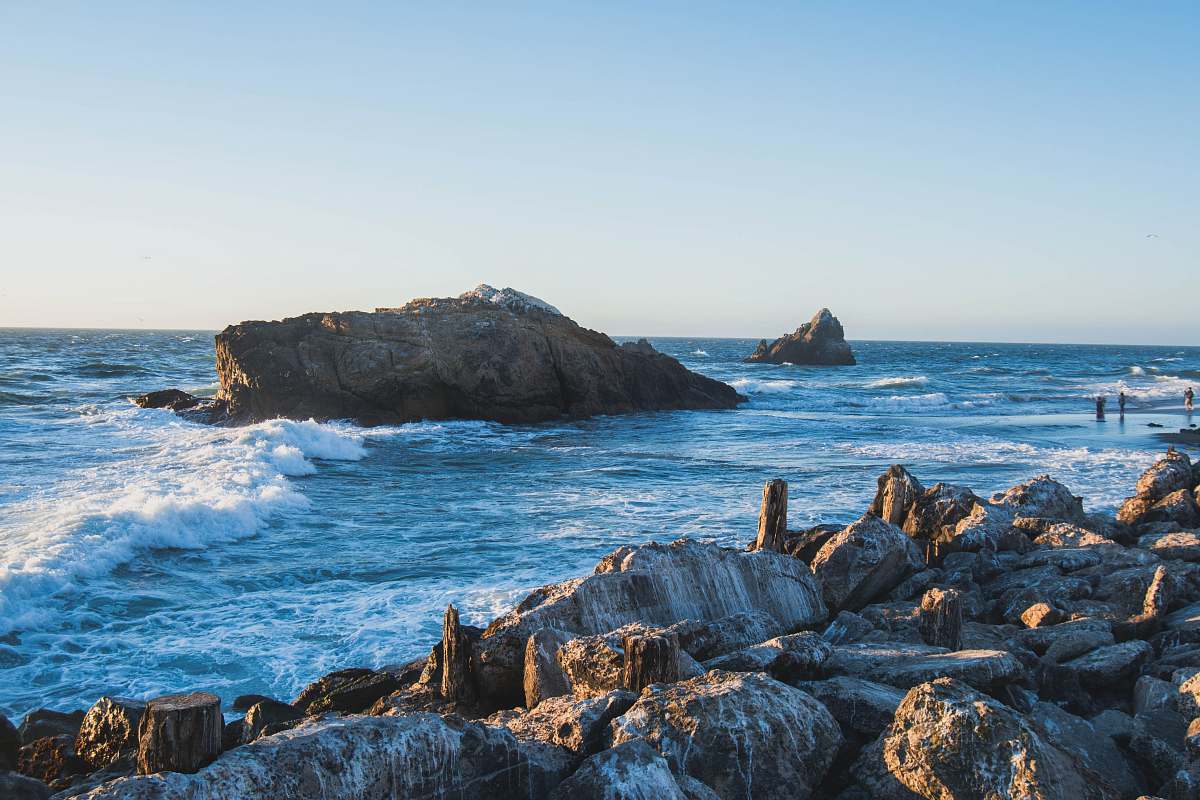 Ocean Brown Stone On The Ocean Photography Sea Image Free Photo