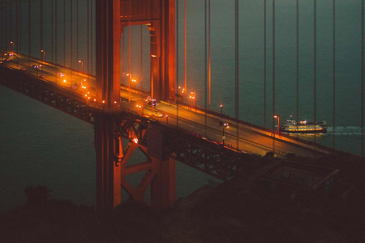 freeway golden gate bridge overpass