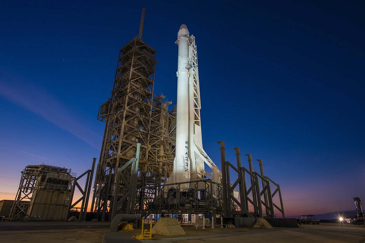 tower space shuttle during nighttime kennedy space center