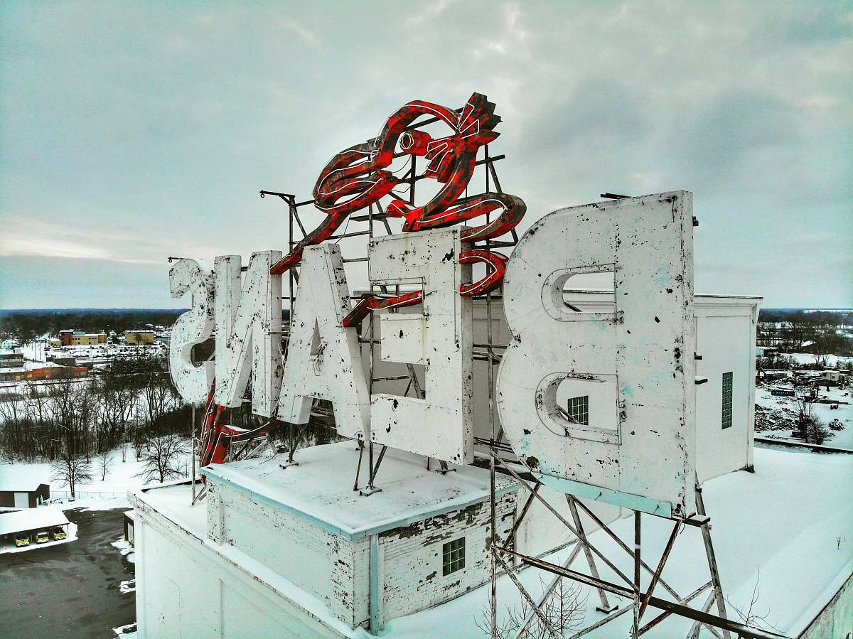 saginaw beans building signage united states