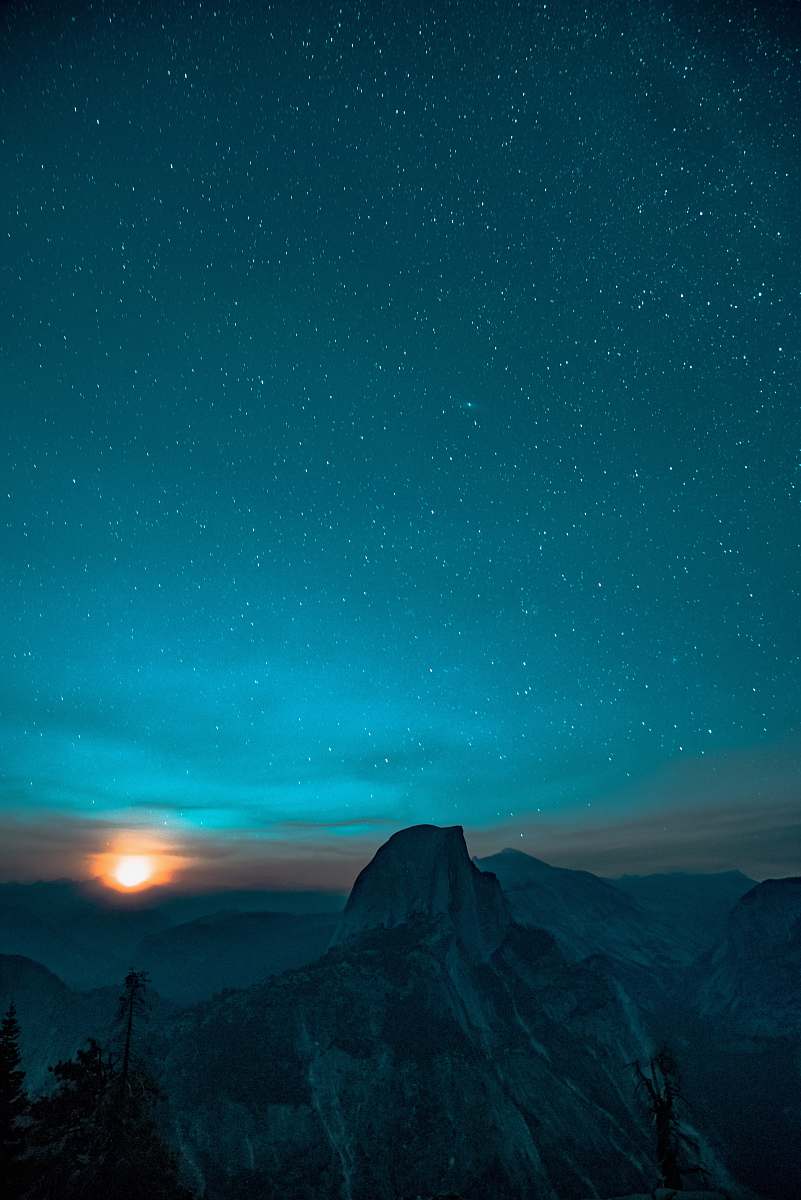 night gray mountain in landscape photography space