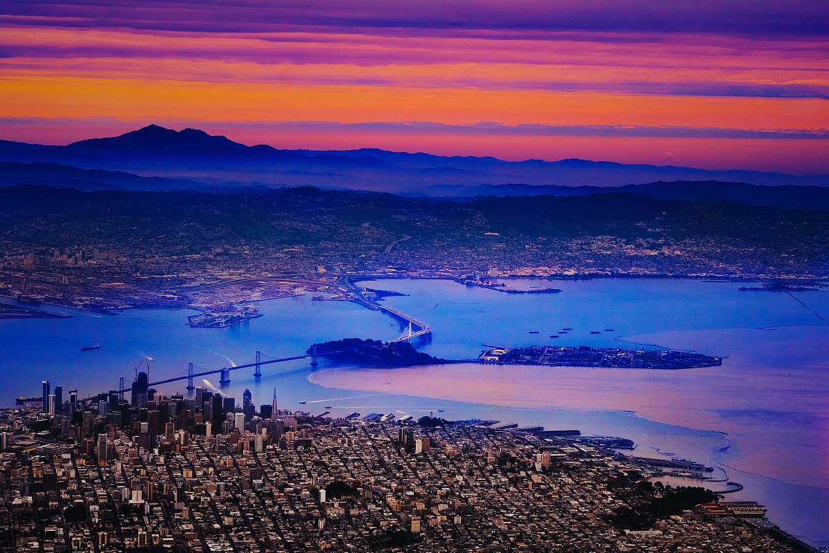 sunset aerial photography of high rise building during golden hour san francisco