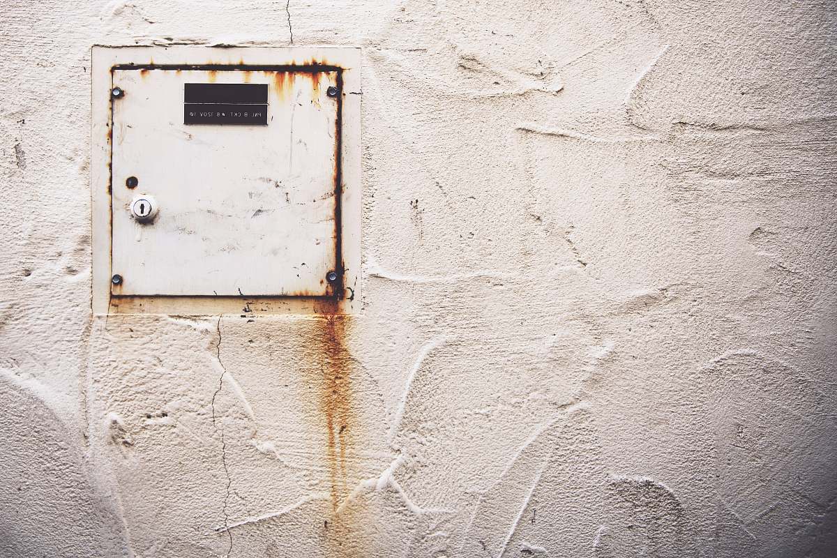 rust white metal wall cabinet san luis obispo