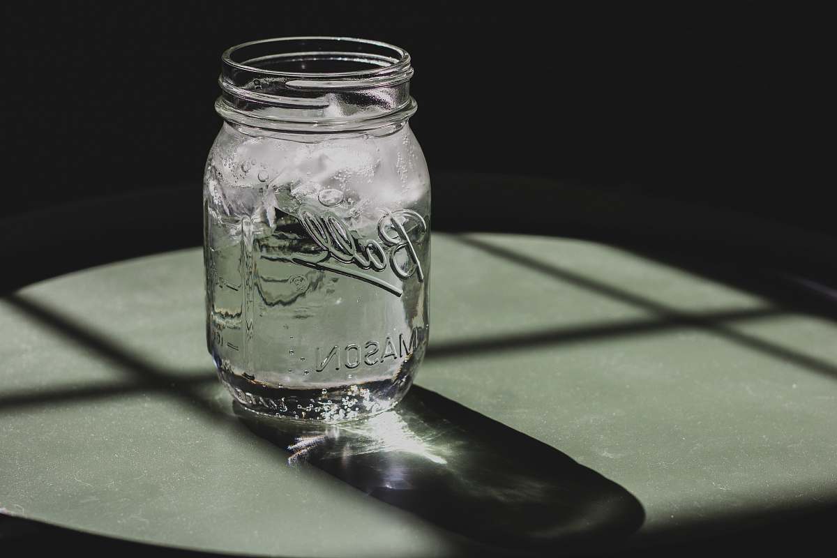 jar Ball mason jar on table glass