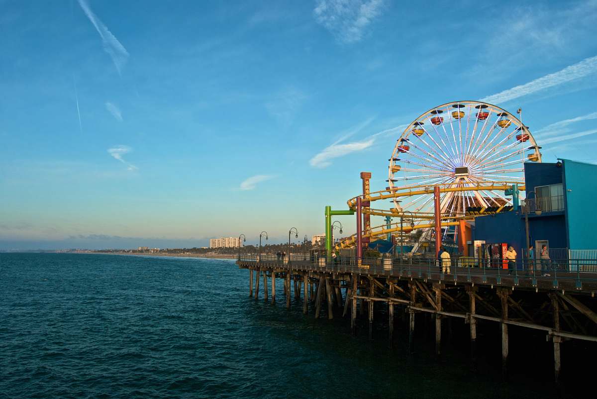 waterfront carnival ride wall decor dock
