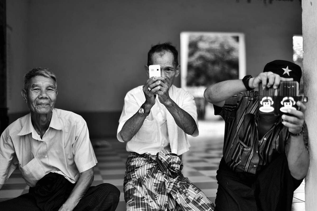 person grayscale photo of three person people