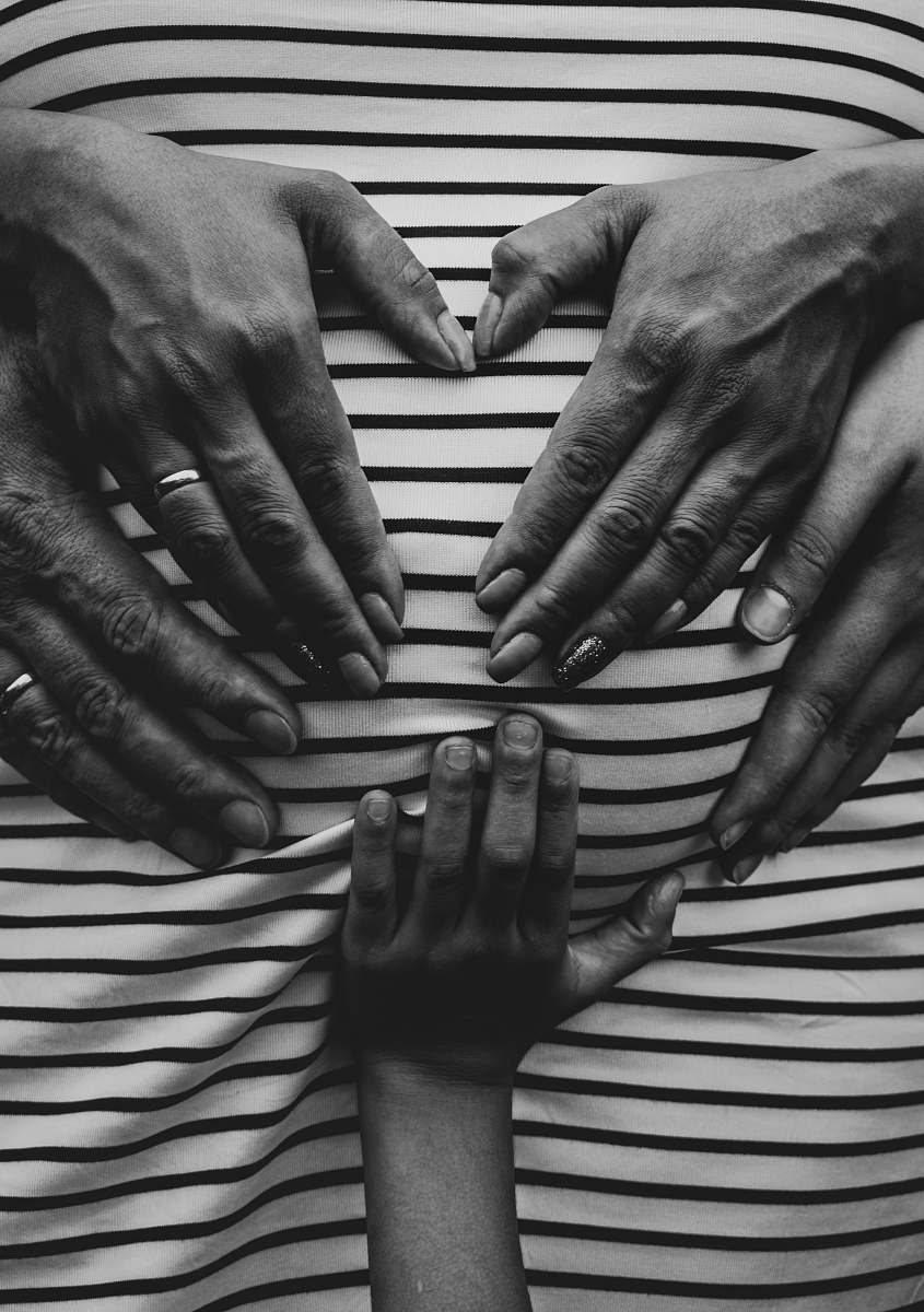 black-and-white grayscale photography of human hands hand