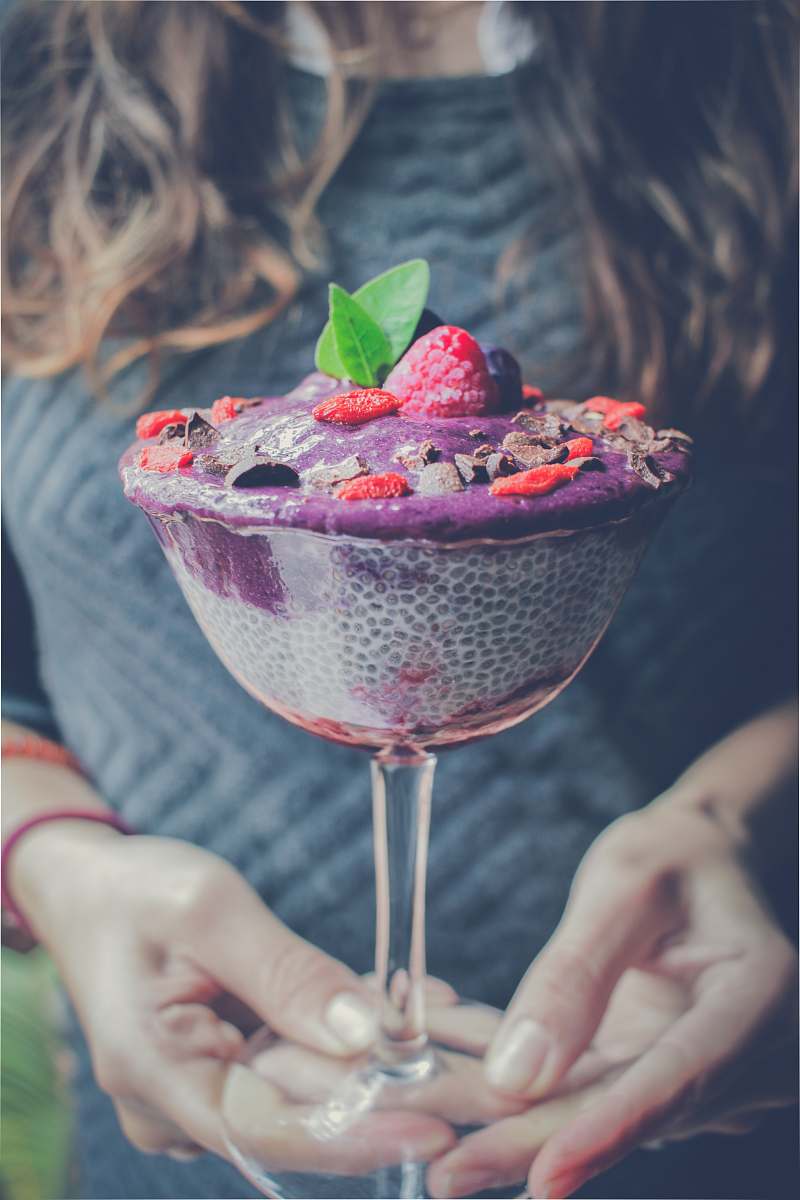 food shaved ice with strawberry and blueberry toppings dessert