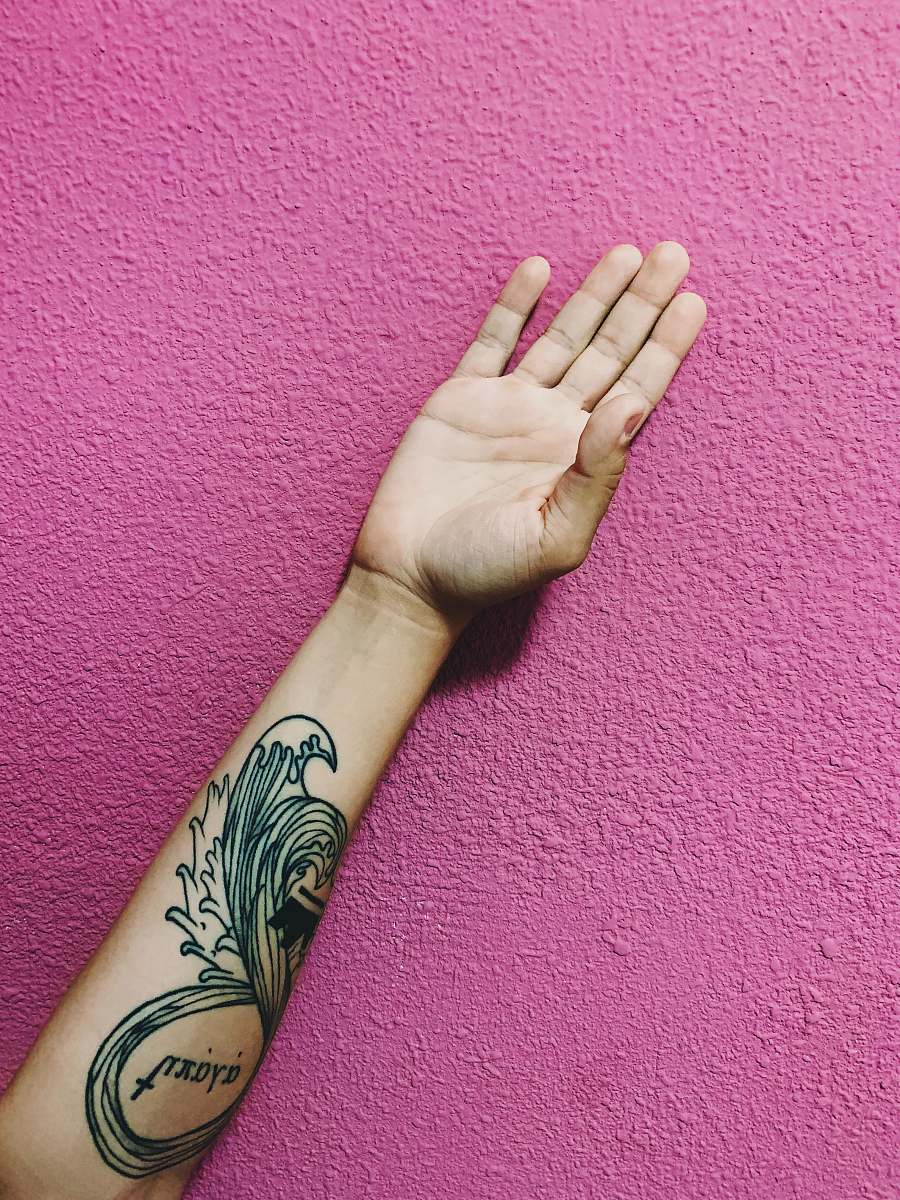 arm left human hand skin