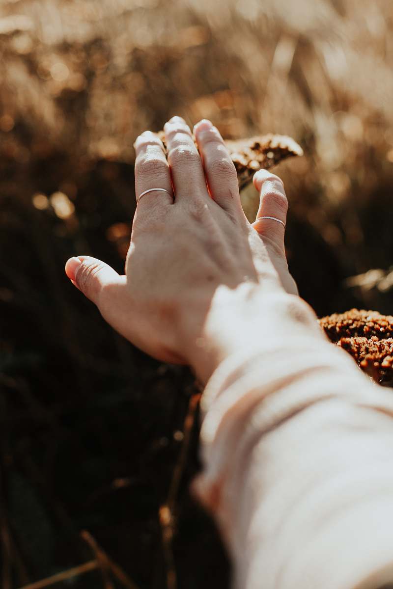 person person holding grass finger