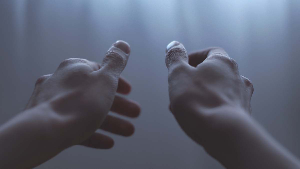 finger person's hand grey