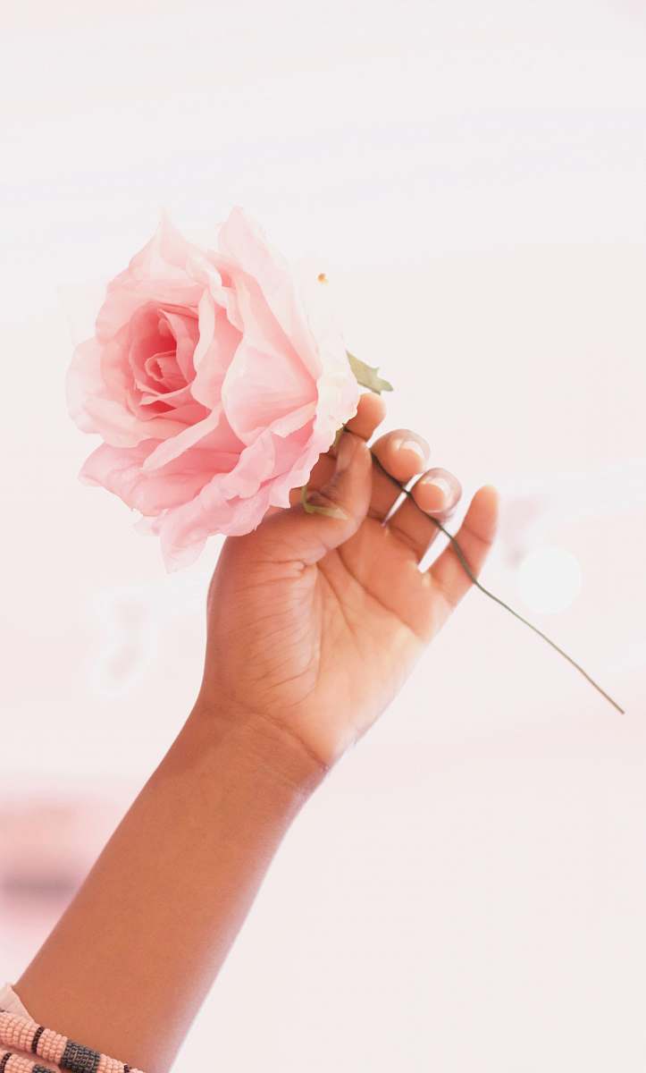 human pink rose person