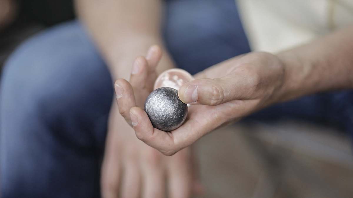 acorn round gray ball flora