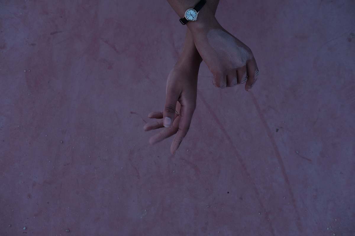 hand photograph of person's wearing watch dust