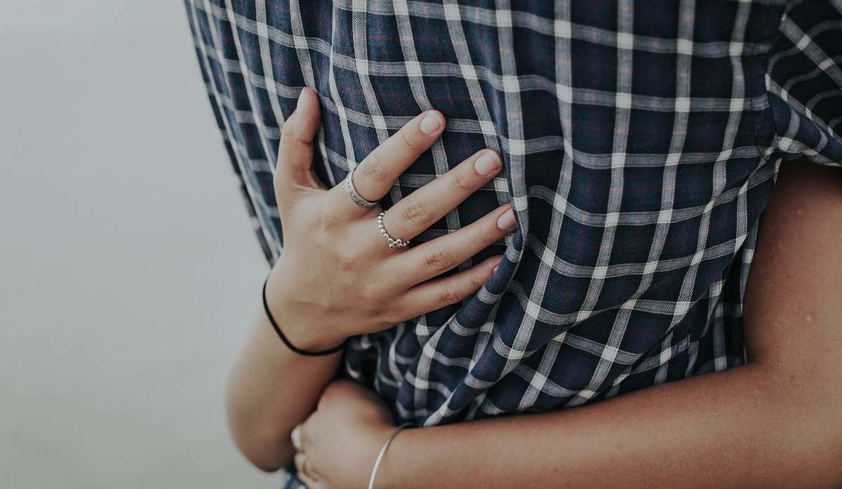 couple person hugging someone love