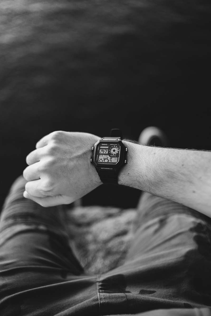 wristwatch black digital smartwatch black-and-white