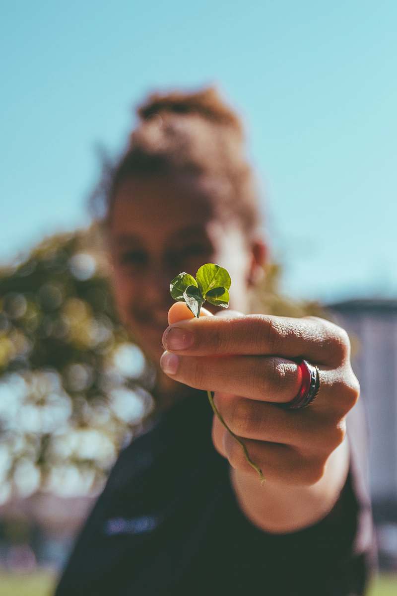 person person holding green leaf finger