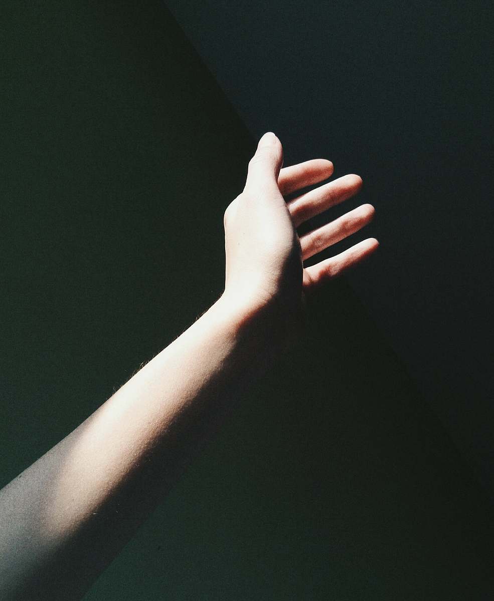 hand person right hand arm