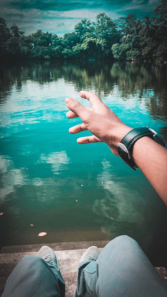 person person wearing black watch hand