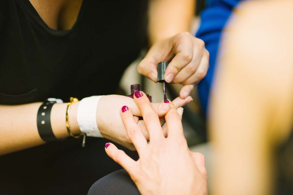 manicure person doing manicure beauty