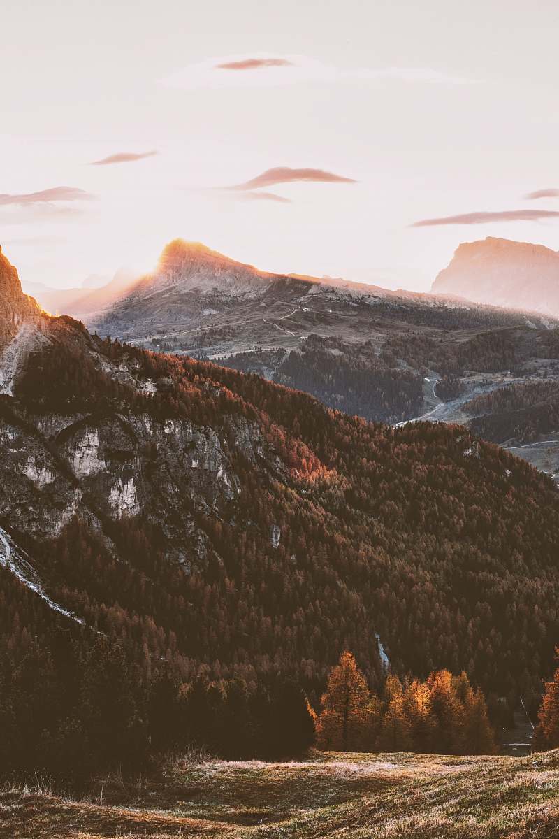 nature mountain with trees in nature photography mountain range