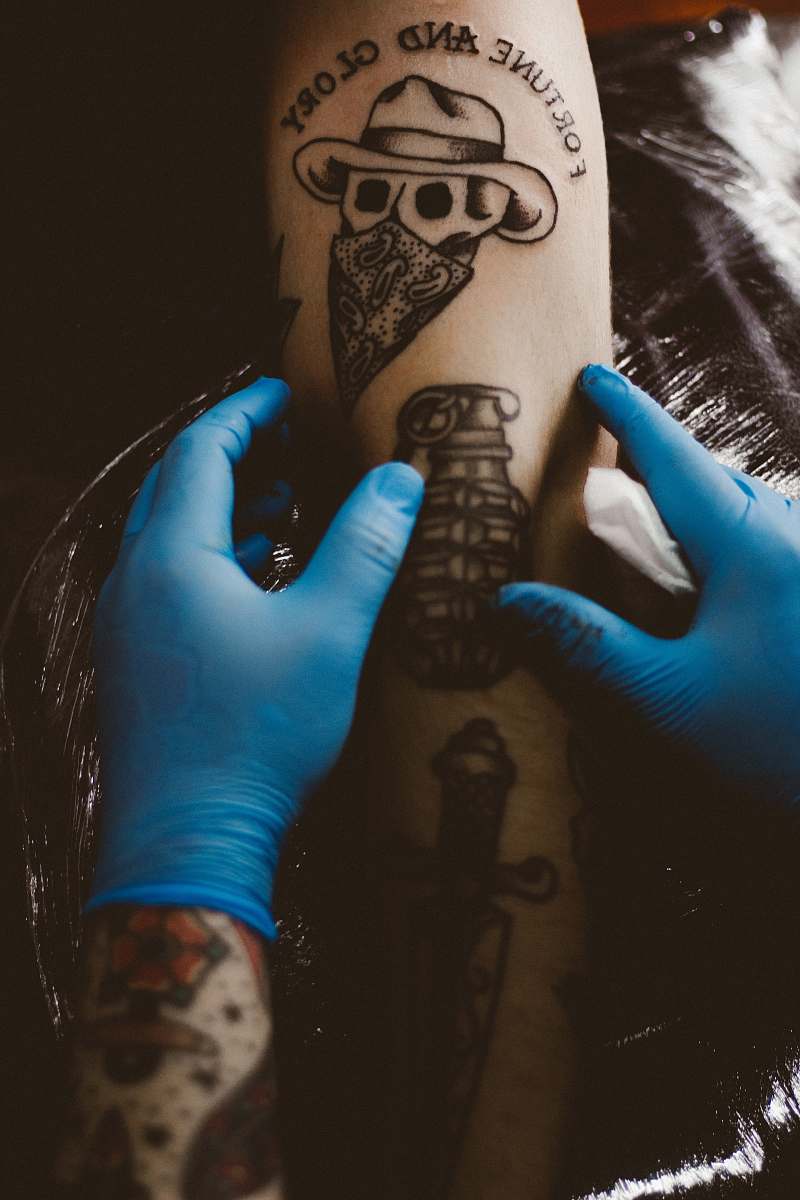 skin fortune and glory tattoo on arm tattoo